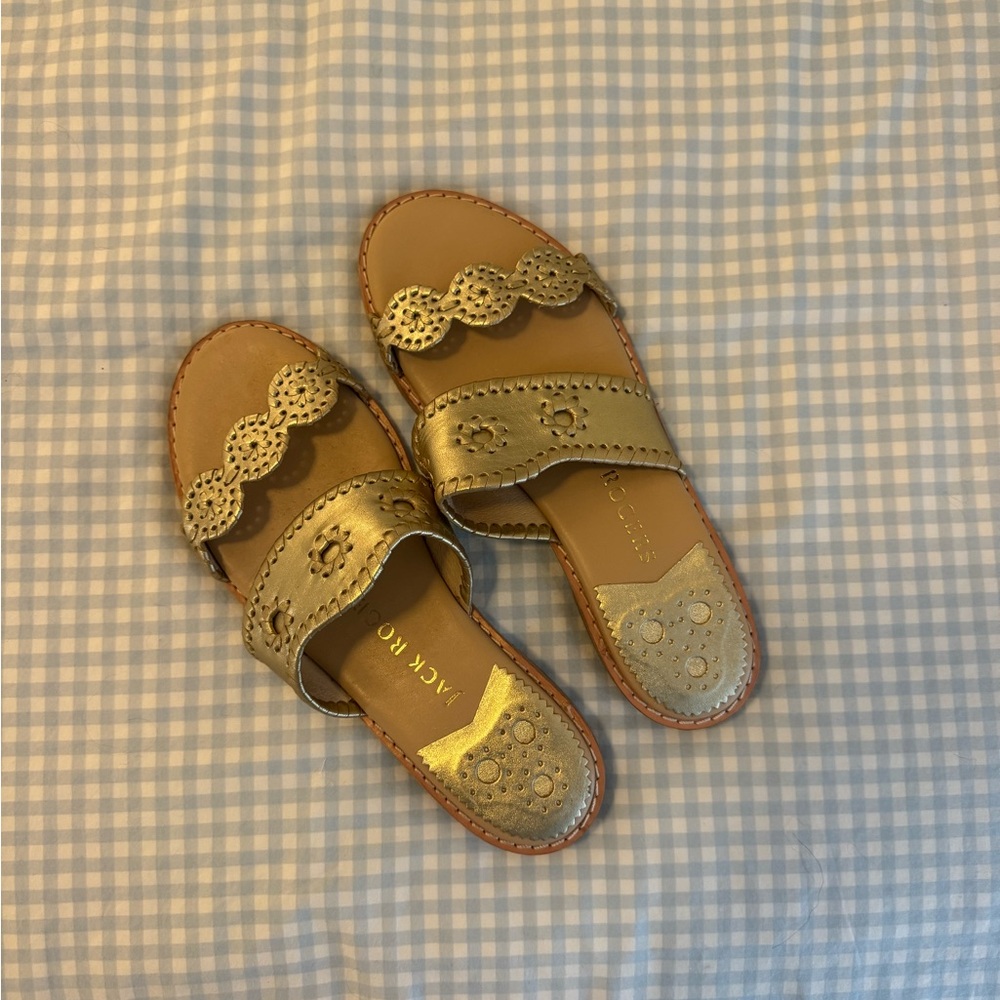Jack Rogers Metallic Gold Sandals